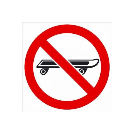 Знак Вход со скейтами запрещен