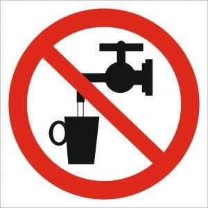 Знак Не использовать в качестве питьевой воды