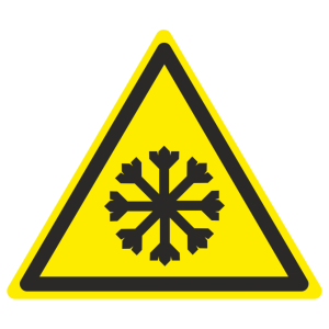 Знак безопасности светоотражающий W-17 «Осторожно. Холод»