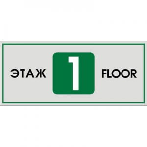 ТНЭ-001 - Пластиковая табличка на этаж