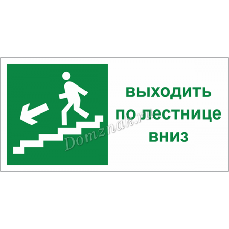ТБ-083 - Табличка «Эвакуационный выход по лестнице вниз»