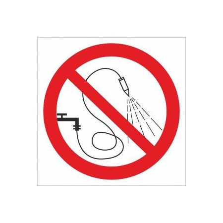 Знак Запрещается разбрызгивать воду