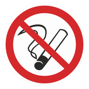 Знак безопасности светоотражающий P-01 «Курить запрещено»