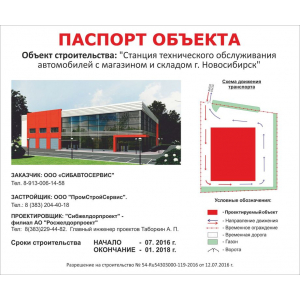 СТР-032 - Баннер Вывеска паспорт объекта строительства